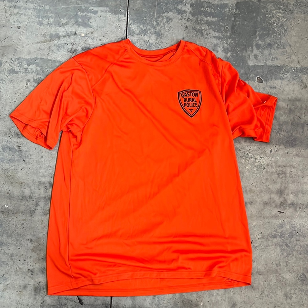 NWOT badger sport Dri-fit material xl gaston rural police shirt